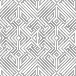 Fine Decor Middleton Geometric Maze Key Medium Gray Wallpaper FD26854